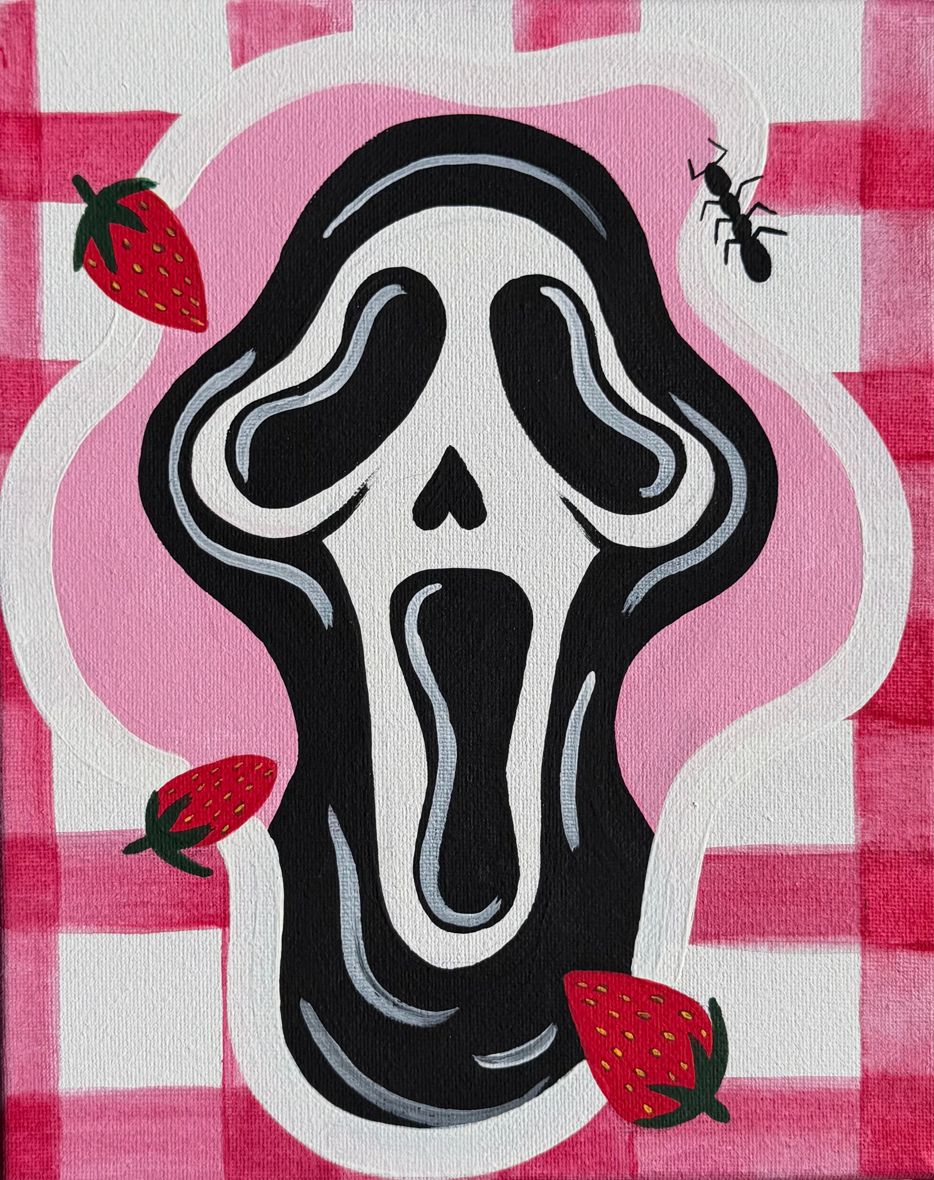Screaming for Spring, Acrylic on Canvas, 8x10in